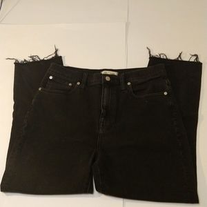 Black Madewell The High-Rise Slim Crop Boyjean Size 28